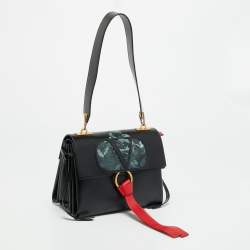 مملوكة مسبقًا Valentino x Undercover VRing Black Leather Top Handle Bag
