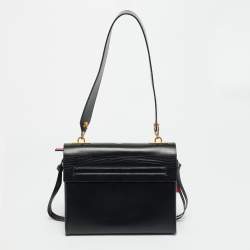 مملوكة مسبقًا Valentino x Undercover VRing Black Leather Top Handle Bag