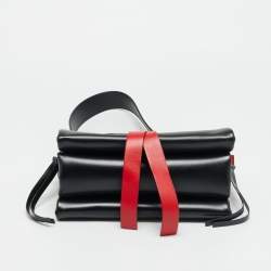 مملوكة مسبقًا Valentino x Undercover VRing Black Leather Top Handle Bag