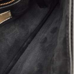 Pre Owned Valentino Rockstud Flap Black Leather Wristlet Clutch