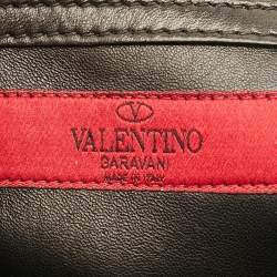 Pre Owned Valentino B-Rockstud Medium Brown/Beige Leopard Print Calfhair and Suede Shoulder Bag