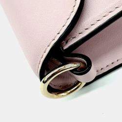 Pre Owned حقيبة كتف فالنتينو روكو شعار V جلد بنفسجي صغيرة