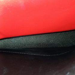 Pre Owned Valentino Black Red Leather V-ring shoulder bag