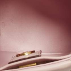 Pre Owned Valentino Roman Stud Light Pink Quilted Leather Tote