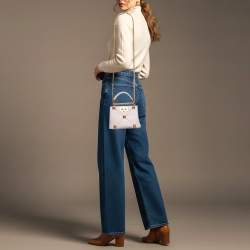 Pre Owned Valentino Roman Stud Light Pink Quilted Leather Tote