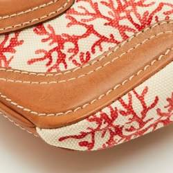 مملوكة مسبقًا Valentino Escape V logo Beige/Brown Canvas and Leather Flap Hobo