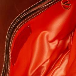 مملوكة مسبقًا Valentino Escape V logo Beige/Brown Canvas and Leather Flap Hobo