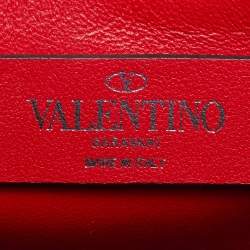 مملوكة مسبقًا Valentino VCase Crystals Small Black Leather Shoulder Bag