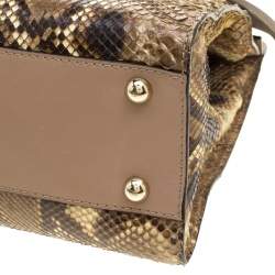 Pre Owned Valentino Beige Exotic Skin and Leather Aphrodite Bow Bag