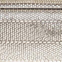 Valentino Grey Satin and Crystal Embellishment Evening Clutch