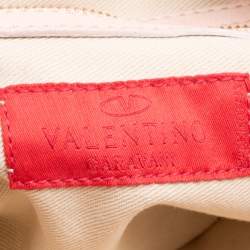 Pre Owned Valentino Beige Leather Braided Tote