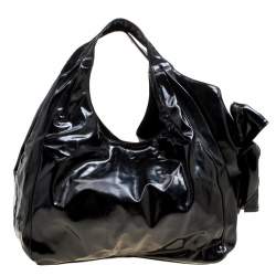 valentino patent leather bow handbag