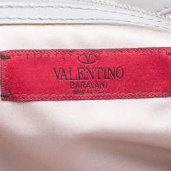 Pre Owned Valentino Gery Fabric and Leather Flower Tote