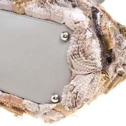 Pre Owned Valentino Gery Fabric and Leather Flower Tote