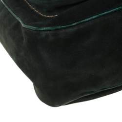 Pre Owned Valentino Green Suede and Lizard Satchel