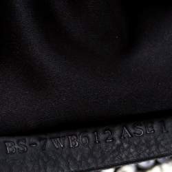 Pre Owned Valentino Black Sequins and Leather Glam Tote