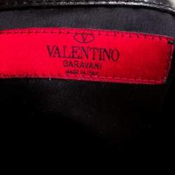 Pre Owned Valentino Black Sequins and Leather Glam Tote