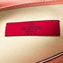 Pre Owned Valentino Pink Leather Va Va Voom Chain Shoulder Bag