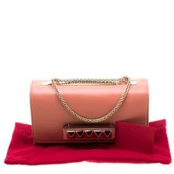 Pre Owned Valentino Pink Leather Va Va Voom Chain Shoulder Bag