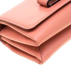 Pre Owned Valentino Pink Leather Va Va Voom Chain Shoulder Bag