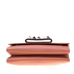 Pre Owned Valentino Pink Leather Va Va Voom Chain Shoulder Bag