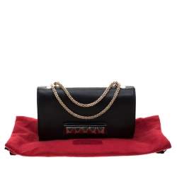 Pre Owned Valentino Black Leather Va Va Voom Chain Shoulder Bag