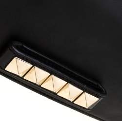 Pre Owned Valentino Black Leather Va Va Voom Chain Shoulder Bag