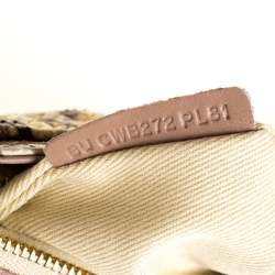 Pre Owned Valentino Yellow Python Bow Clutch Bag