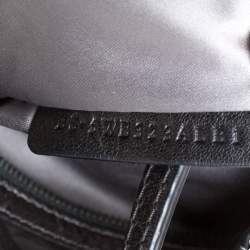 Pre Owned Valentino Black/Silver Crystal Embellished Satin and Leather Tote