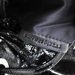 Pre Owned Valentino Black Patent Leather Hobo