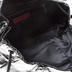 Pre Owned Valentino Black Patent Leather Hobo