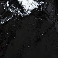 Pre Owned Valentino Black Patent Leather Hobo