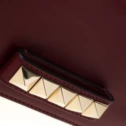 Pre Owned Valentino Burgundy Leather Medium Va Va Voom Chain Shoulder Bag