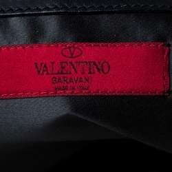 Pre Owned Valentino Navy Blue Sequin Small Petale Tote
