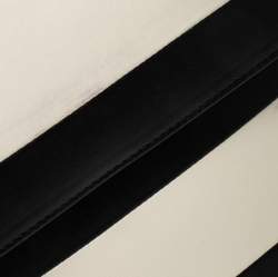 Pre Owned Valentino Black/White Striped Leather My Rockstud Top Handle Bag