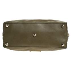 Pre Owned Valentino Khaki Green Leather Rockstud Satchel