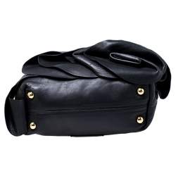 Pre Owned Valentino Black Leather Petale Dome Satchel