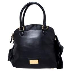 Pre Owned Valentino Black Leather Petale Dome Satchel