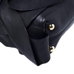 Pre Owned Valentino Black Leather Petale Dome Satchel