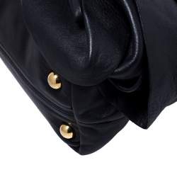 Pre Owned Valentino Black Leather Petale Dome Satchel