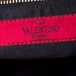 Pre Owned Valentino Nude Leather Bow Flap Clutch