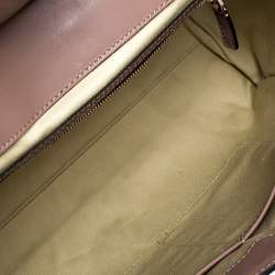 Pre Owned حقيبة فالنتينو أفروديت بفيونكة جلد لامع ورافية بنقوش جلد ثعبان سوداء/بيج