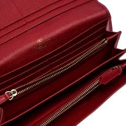 Pre Owned Valentino Red Leather Continental Wallet