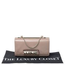 Pre Owned Valentino Beige Leather Medium Va Va Voom Chain Shoulder Bag