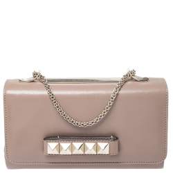 Pre Owned Valentino Beige Leather Medium Va Va Voom Chain Shoulder Bag