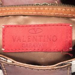 Pre Owned Valentino Brown Pony Hair and Leather Small Vintage Baguette