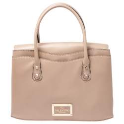Pre Owned Valentino Beige Leather Rockstud Tote