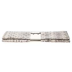 Pre Owned Valentino Brown Python Rockstud Clutch