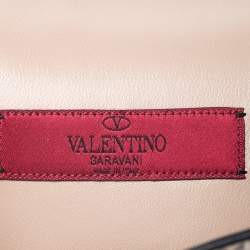 Pre Owned Valentino Brown Python Rockstud Clutch