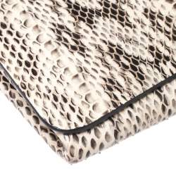 Pre Owned Valentino Brown Python Rockstud Clutch